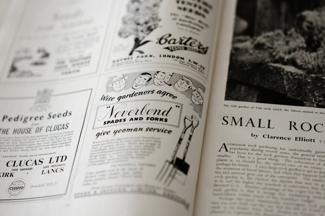 vintage newspaper ad